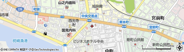 鹿児島県枕崎市中町4周辺の地図