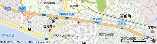 鹿児島県枕崎市中町204周辺の地図