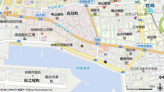 〒898-0002 鹿児島県枕崎市汐見町の地図