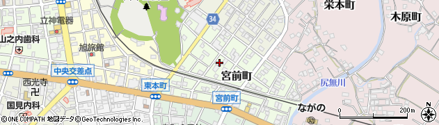 鹿児島県枕崎市宮前町周辺の地図