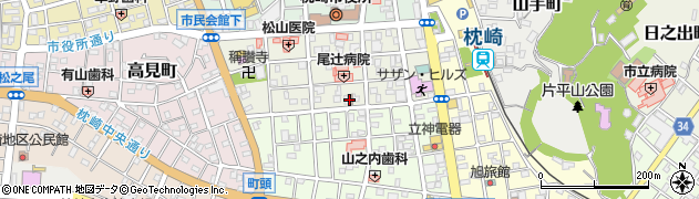 枕崎住吉郵便局周辺の地図