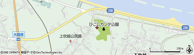 鹿児島県指宿市上吹越周辺の地図