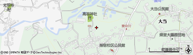 鹿児島県指宿市中川周辺の地図