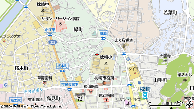 〒898-0012 鹿児島県枕崎市千代田町の地図