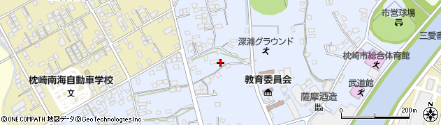 鹿児島県枕崎市中央町周辺の地図
