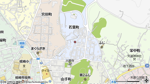 〒898-0023 鹿児島県枕崎市若葉町の地図