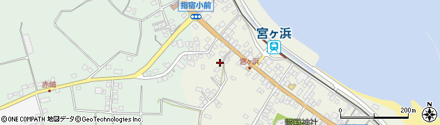 鹿児島県指宿市宮ケ浜周辺の地図