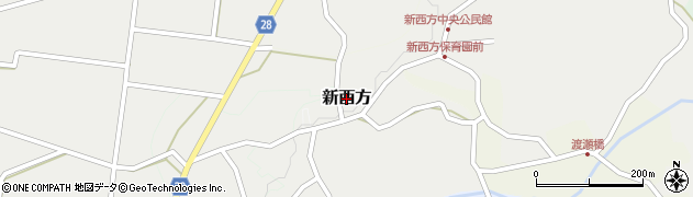 鹿児島県指宿市新西方周辺の地図