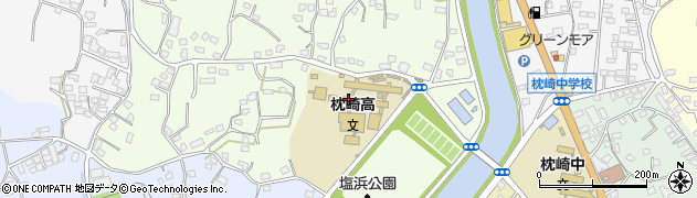 枕崎高校周辺の地図