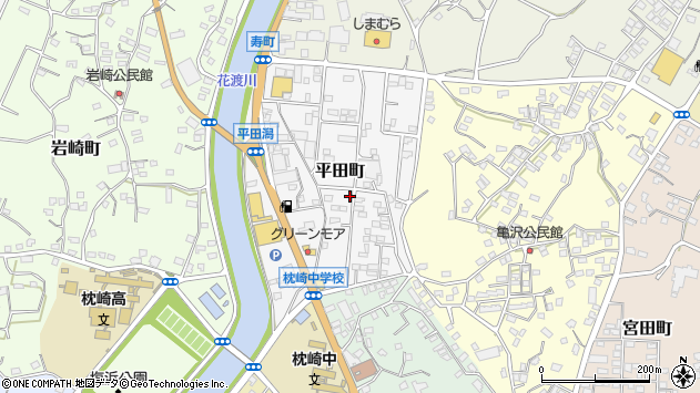 〒898-0035 鹿児島県枕崎市平田町の地図