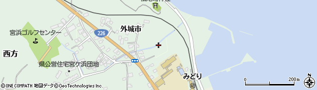 鹿児島県指宿市外城市周辺の地図