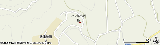 ハマ製作所　坊泊工場周辺の地図