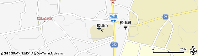 南九州市立松山小学校周辺の地図