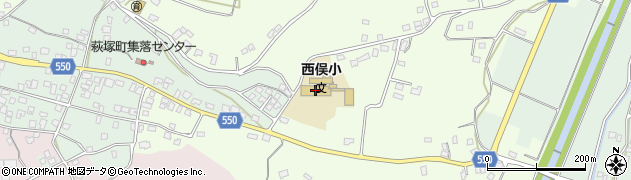 鹿屋市立西俣小学校周辺の地図