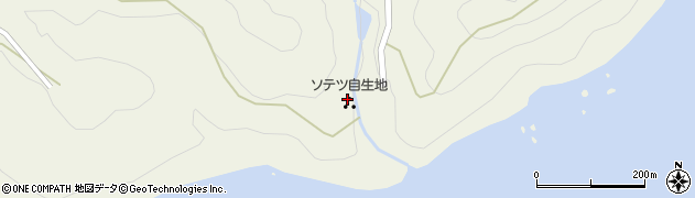 都井岬ソテツ自生地周辺の地図