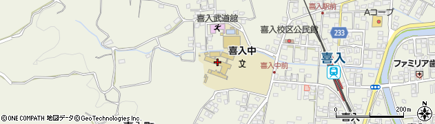 鹿児島市立喜入中学校周辺の地図