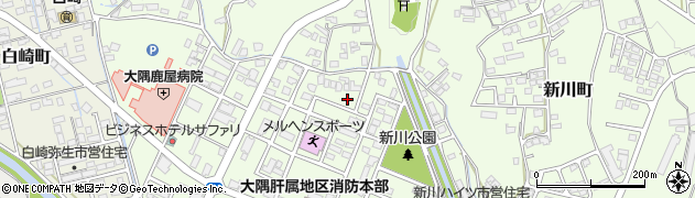 鹿児島県鹿屋市新川町周辺の地図