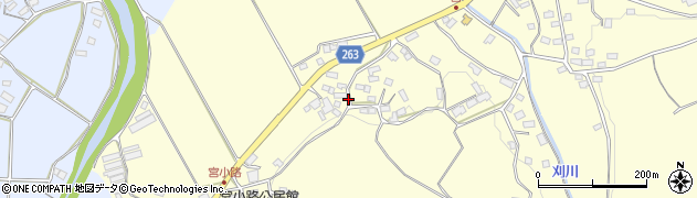 鹿児島県南九州市川辺町宮周辺の地図