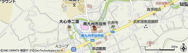 南九州市役所知覧庁舎　災害時用周辺の地図