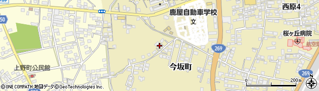 鹿児島県鹿屋市今坂町周辺の地図