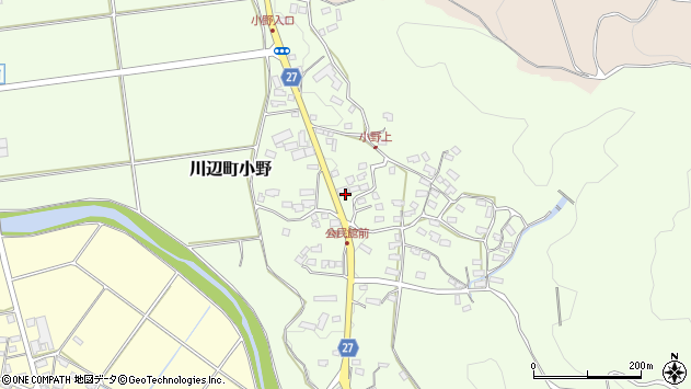 〒897-0213 鹿児島県南九州市川辺町小野の地図