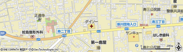 ダイソー鹿屋寿店周辺の地図