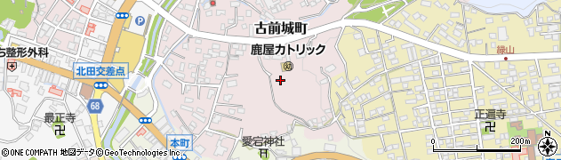 鹿児島県鹿屋市古前城町周辺の地図