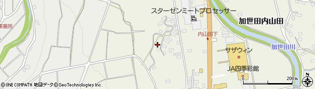鹿児島県南さつま市加世田内山田911周辺の地図