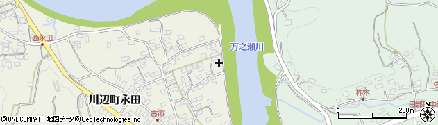鹿児島県南九州市川辺町永田周辺の地図