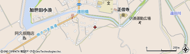 鹿児島県南さつま市加世田小湊9076周辺の地図