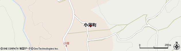 鹿児島県鹿屋市小薄町周辺の地図