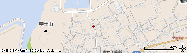 鹿児島県南さつま市加世田小湊8245周辺の地図