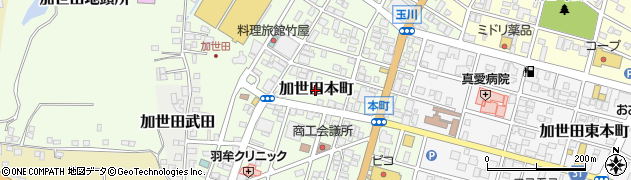 鹿児島県南さつま市加世田本町周辺の地図