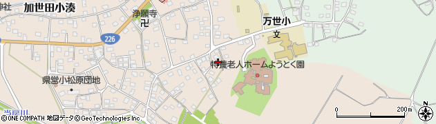 鹿児島県南さつま市加世田小湊378周辺の地図