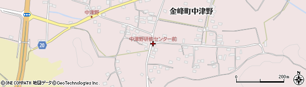 中津野研修センター前周辺の地図