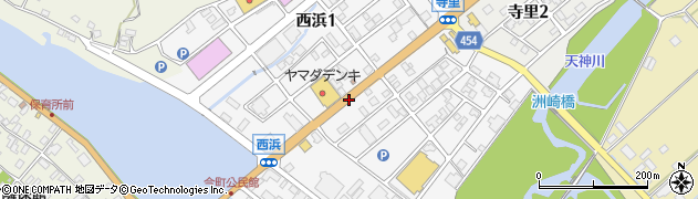 宮崎県串間市西浜周辺の地図