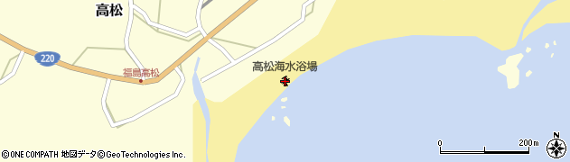 高松海水浴場周辺の地図