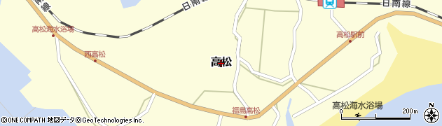 宮崎県串間市高松周辺の地図