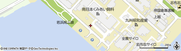鹿児島荷役海陸運輸株式会社　南日本くみあい飼料配車室周辺の地図