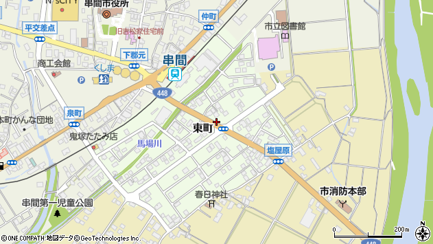 〒888-0013 宮崎県串間市東町の地図