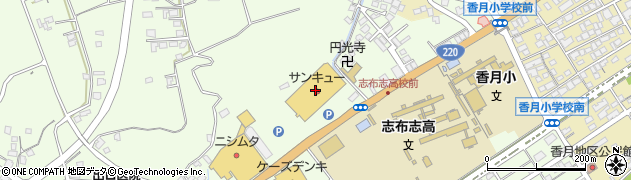 サンキュー西志布志店周辺の地図