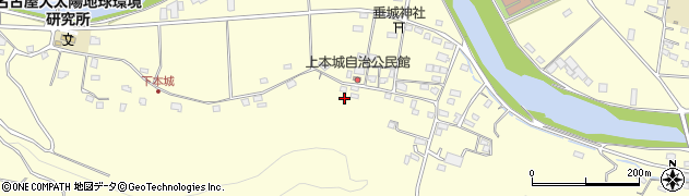 鹿児島県垂水市本城周辺の地図
