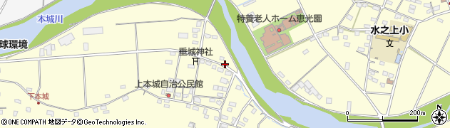 上本城周辺の地図