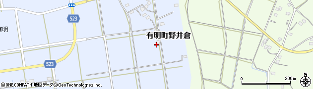 鹿児島県志布志市有明町野井倉962周辺の地図