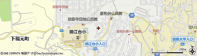 錦江台公園周辺の地図