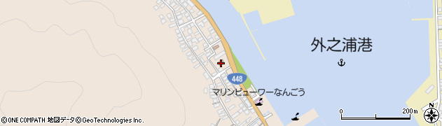 外浦郵便局周辺の地図