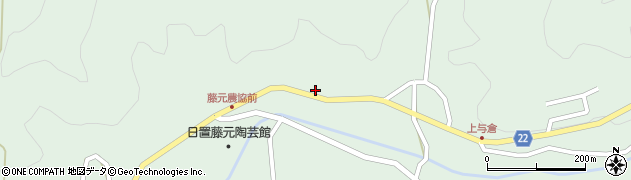与倉簡易郵便局周辺の地図