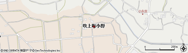 鹿児島県日置市吹上町小野周辺の地図