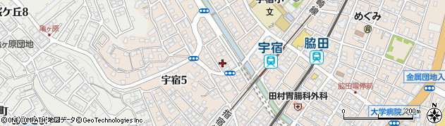 アイユニ株式会社　宇宿店周辺の地図