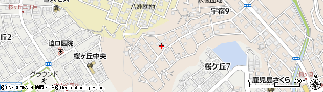 鹿児島県鹿児島市宇宿町周辺の地図